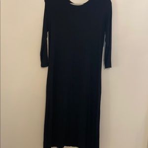 Black midi dress